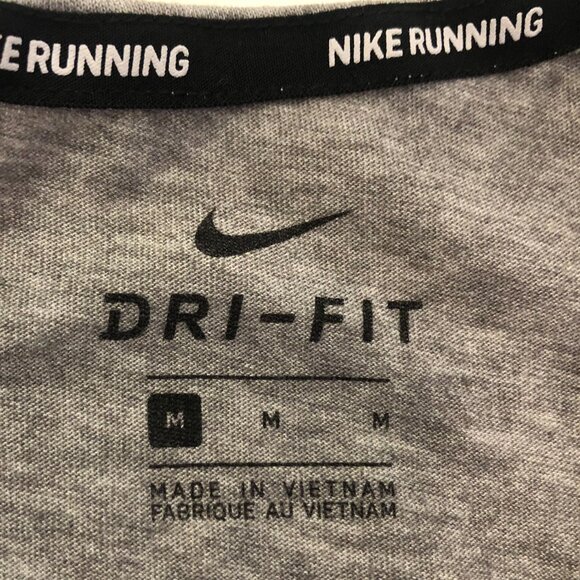 Nike Running Dri-Fit Tank Top Size M Gray Breathable - Picture 3 of 16